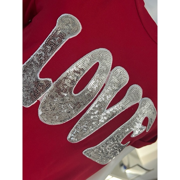 Sequin love tee S M L XL 2XL - Picture 5 of 7